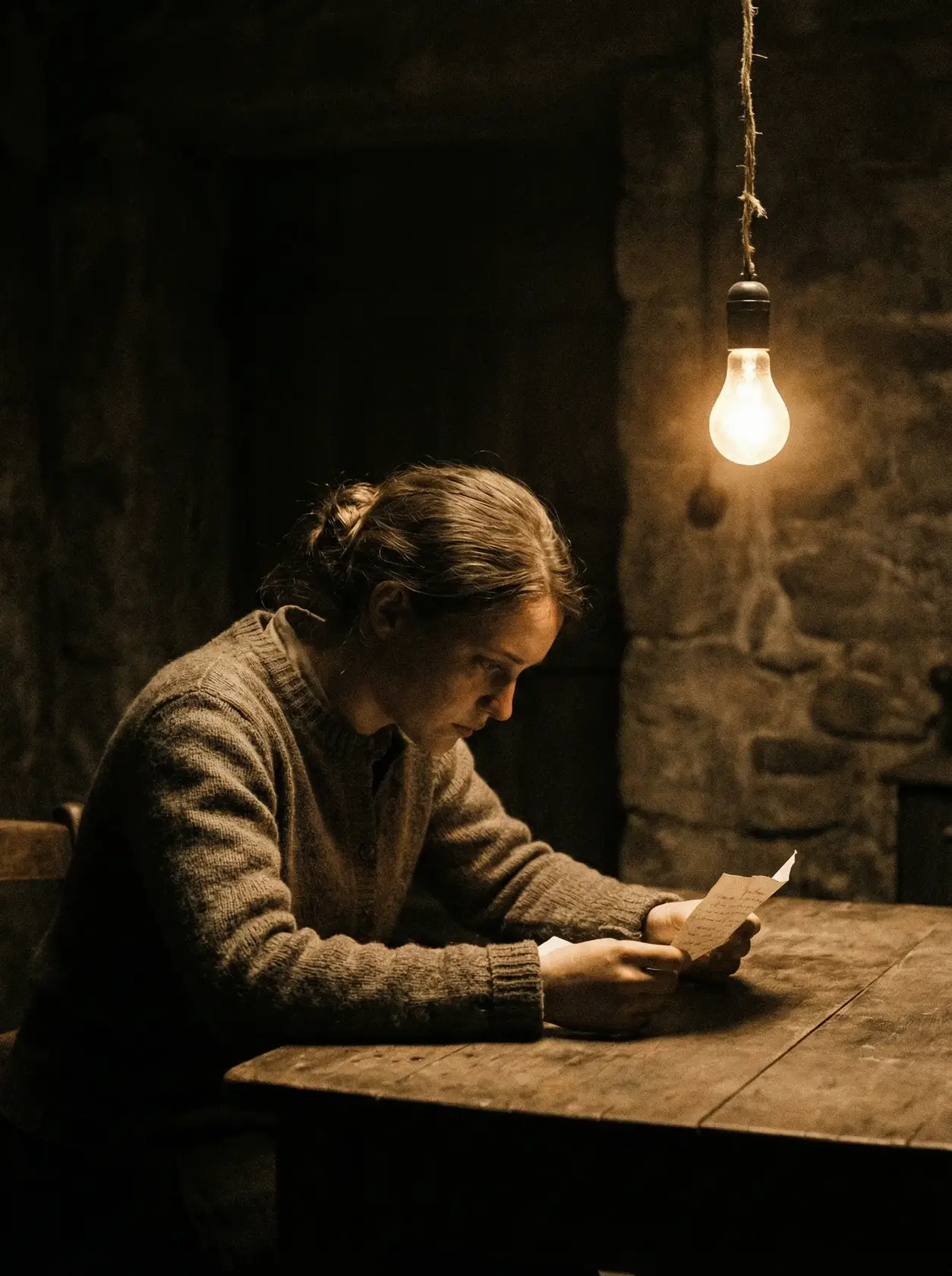 文艺电影《灯下书信》海报 - 国产传媒